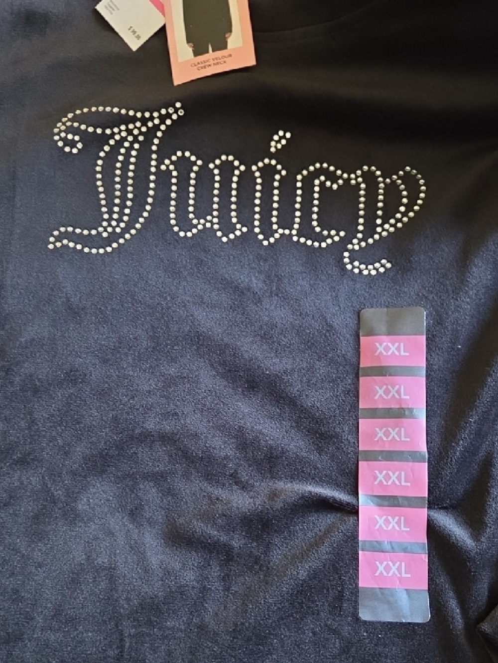 Juicy Couture Black Rhinestone  Sweatshirt w/Pink Tag & Juicy Body Soufflee NWT - Picture 3 of 7